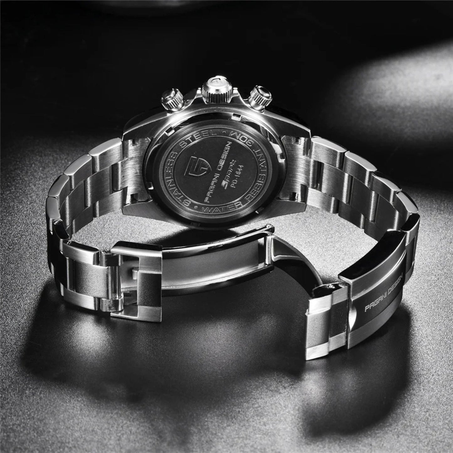 PAGANI DESIGN Velocity Chronograph 40mm Quartz Watch – Sporty Men's Watch in Stainless Steel, Seiko VK63