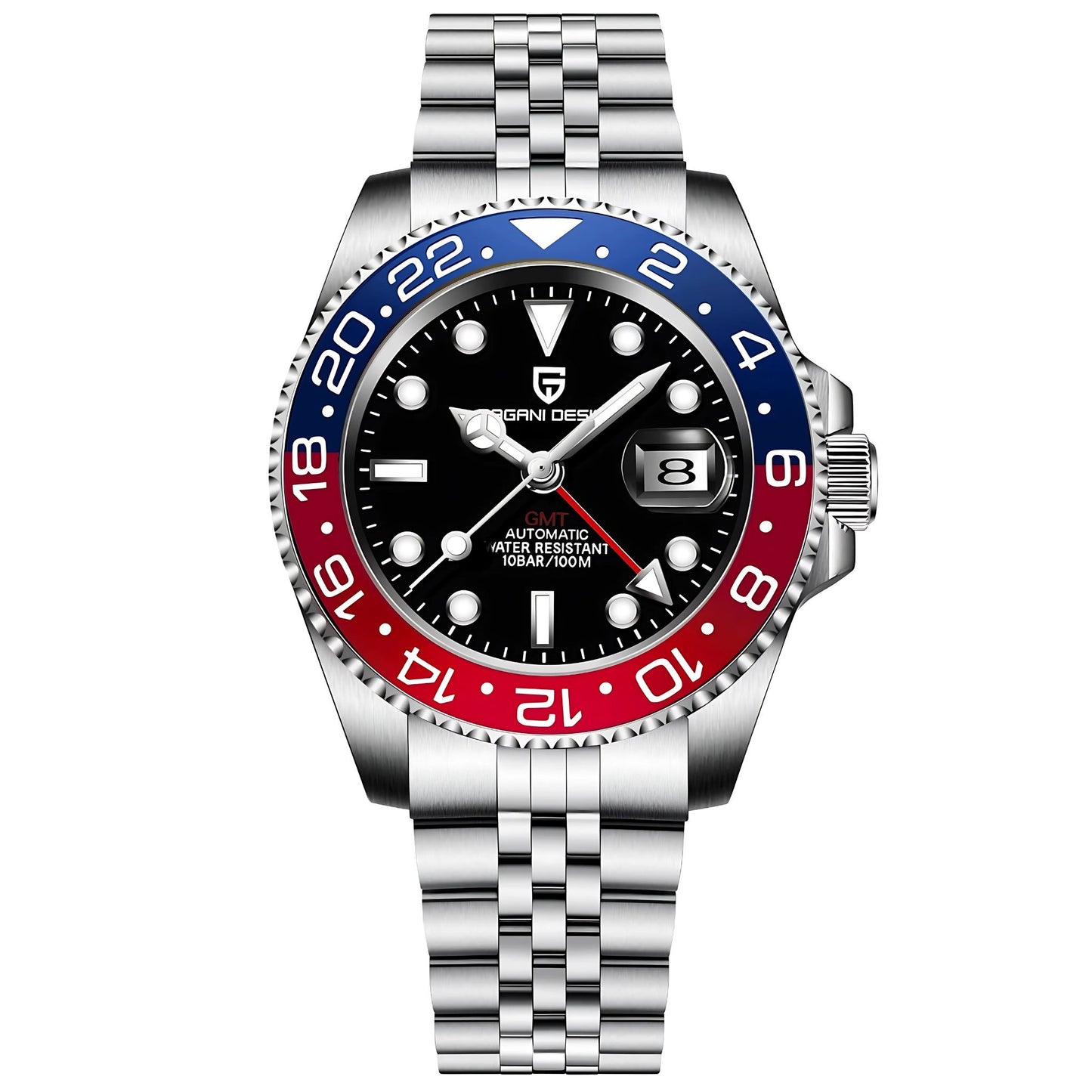 PAGANI DESIGN Horizon GMT 40mm - Automatic Men's Watch, Stainless Steel