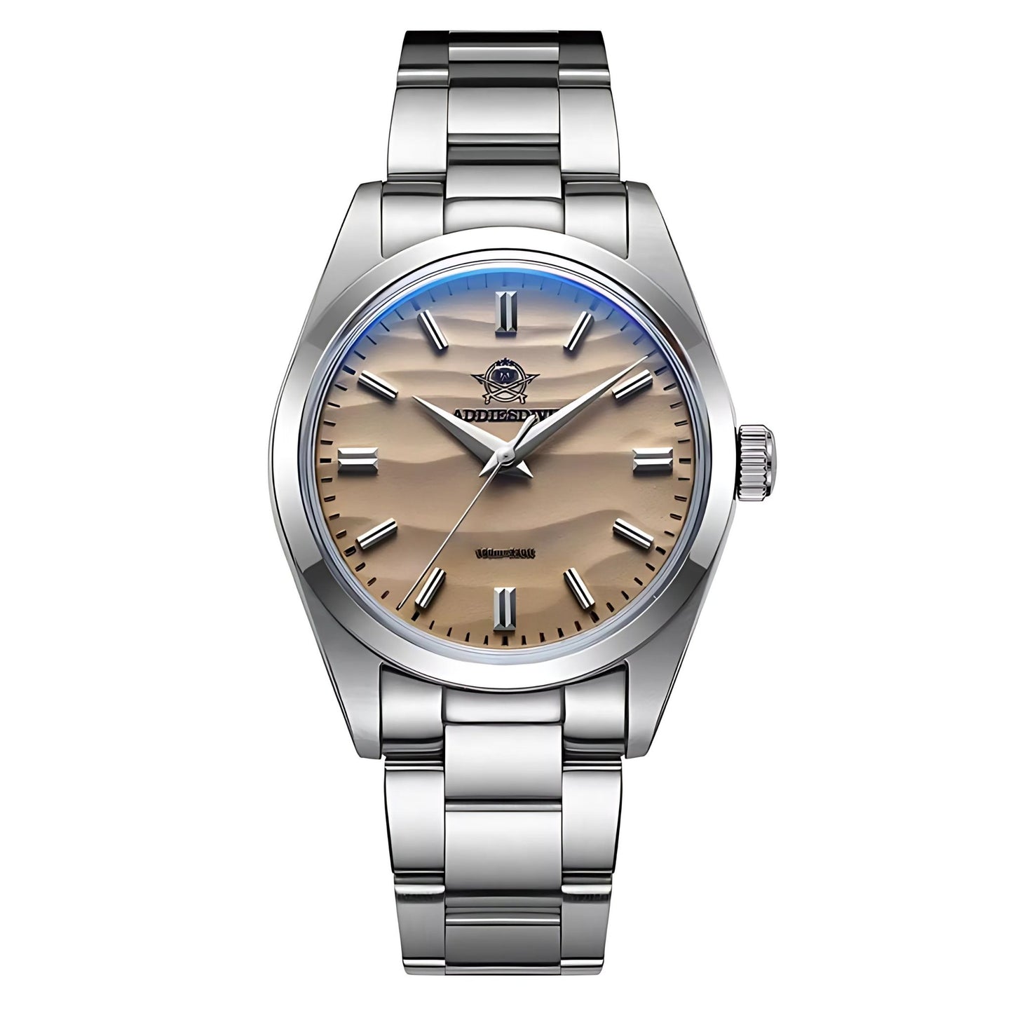 ADDIESDIVE Sahara 36mm Quartz Watch – Elegant Men's Watch in Stainless Steel with Sand Texture