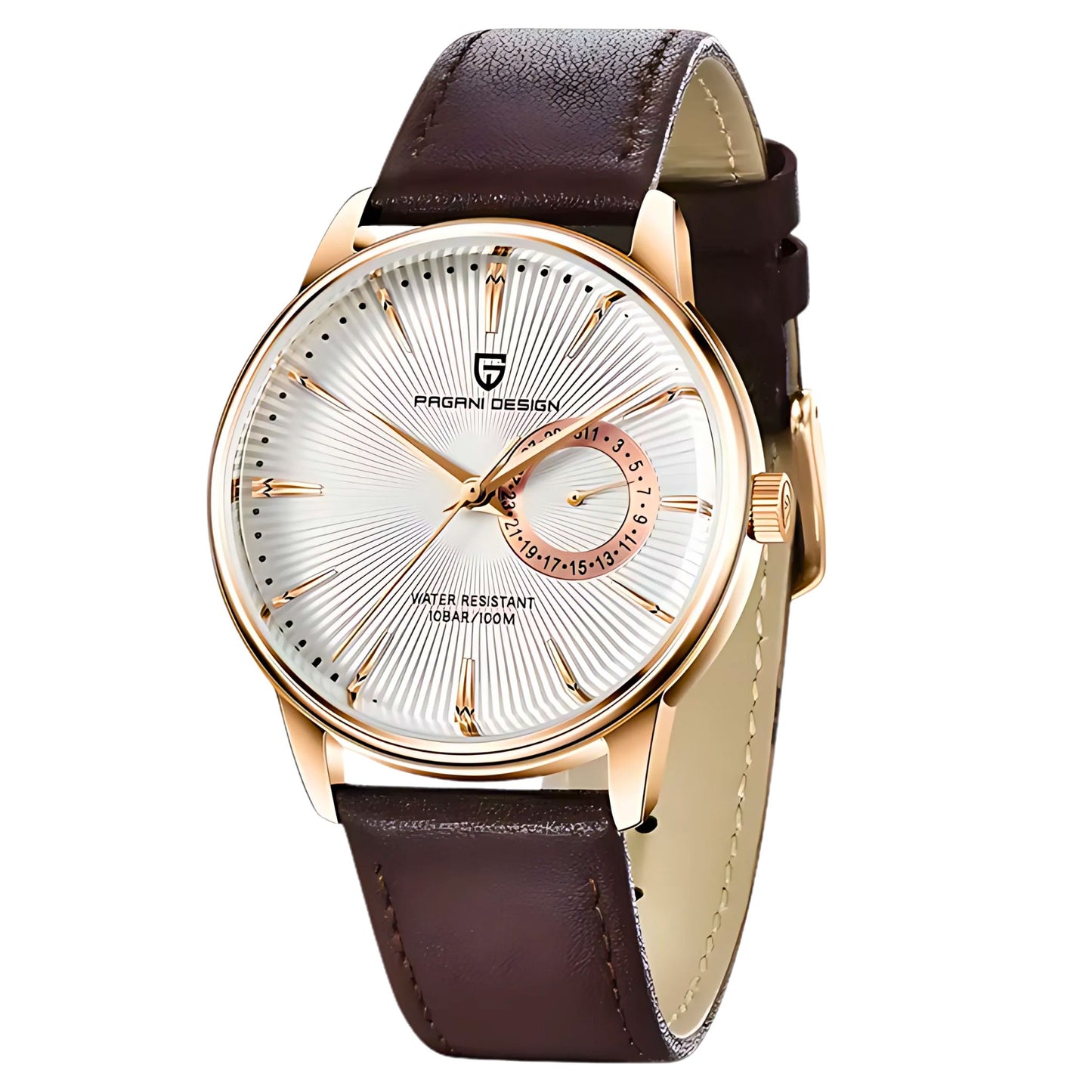 PAGANI DESIGN Gentleman 40mm Quartz Watch – Elegant Men's Watch in Stainless Steel, Seiko VH65