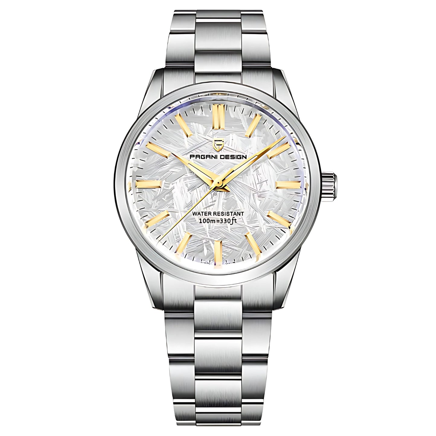 PAGANI DESIGN Signature 40mm Quartz Watch – Elegant Men's Watch in Stainless Steel