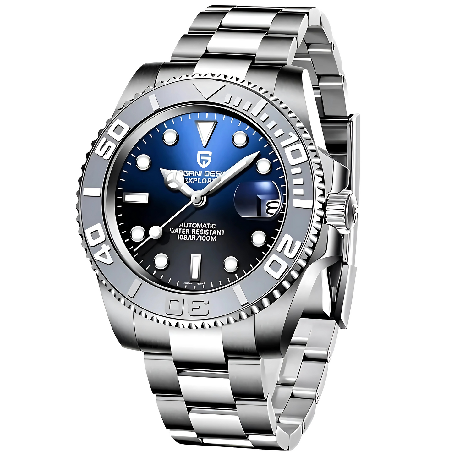 PAGANI DESIGN Ocean 40mm Automatic Men's Watch - Diving Style, Sapphire Glass