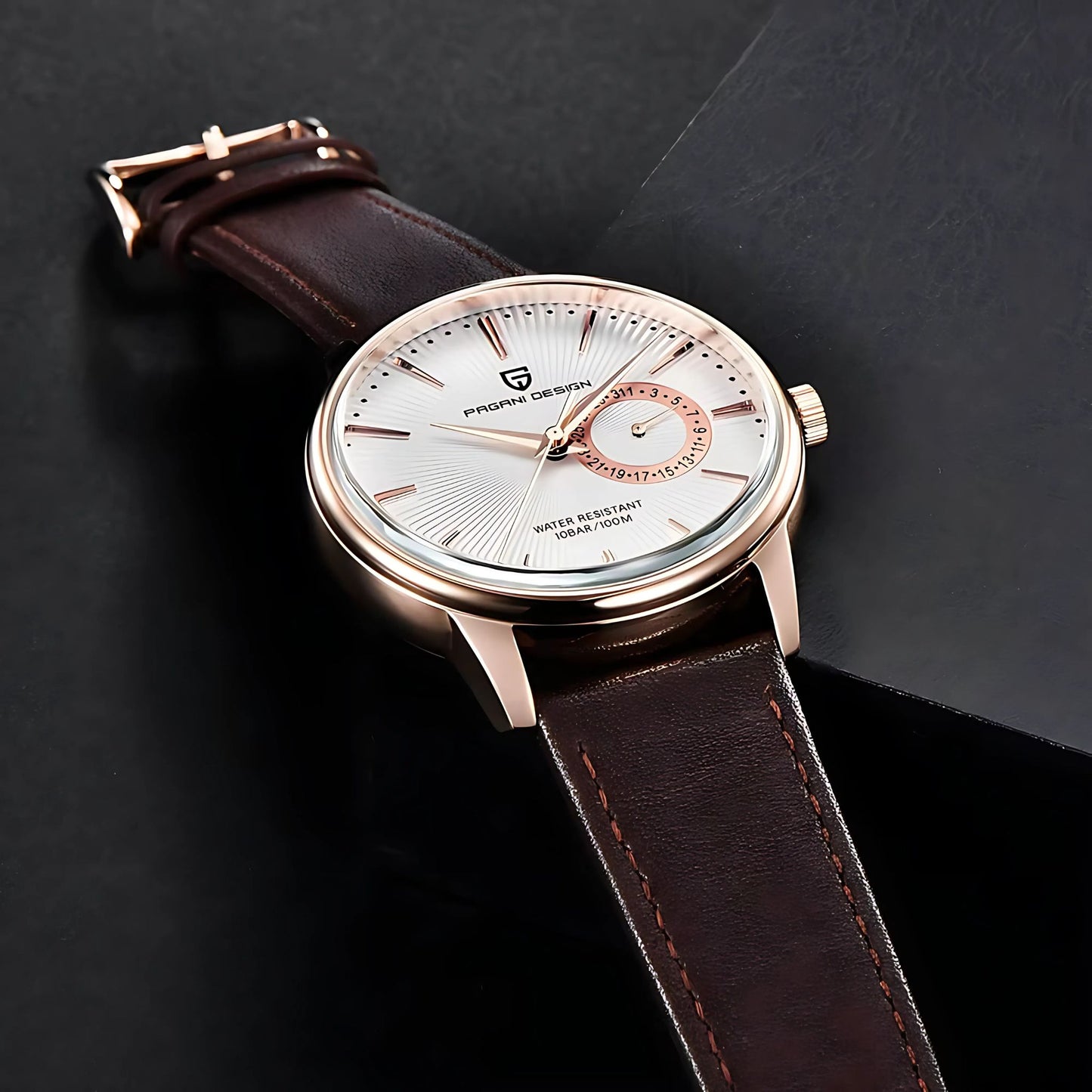 PAGANI DESIGN Gentleman 40mm Quartz Watch – Elegant Men's Watch in Stainless Steel, Seiko VH65