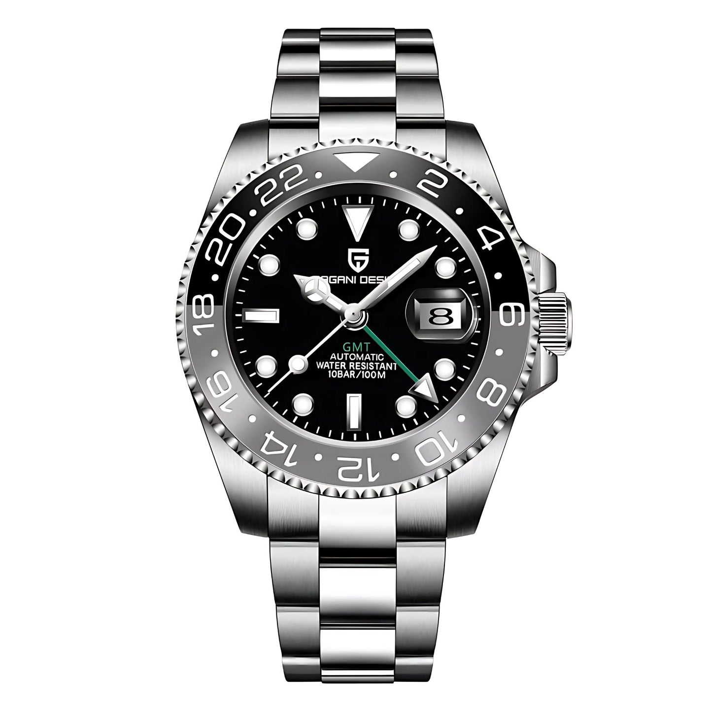 PAGANI DESIGN Horizon GMT 40mm - Automatic Men's Watch, Stainless Steel