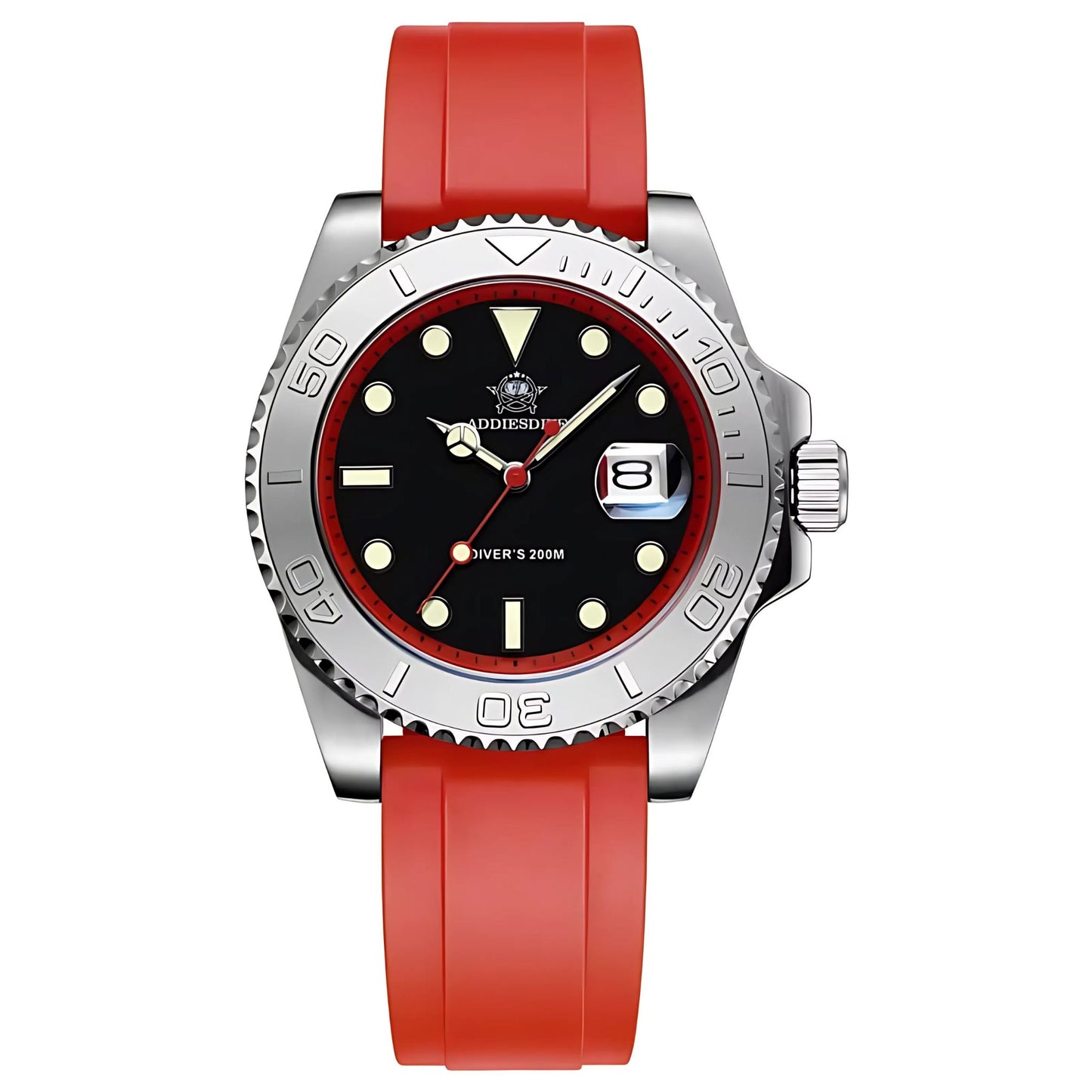 ADDIESDIVE Fjord Diver 41mm Quartz Watch - Sporty Men's Watch in Stainless Steel, Diving Style