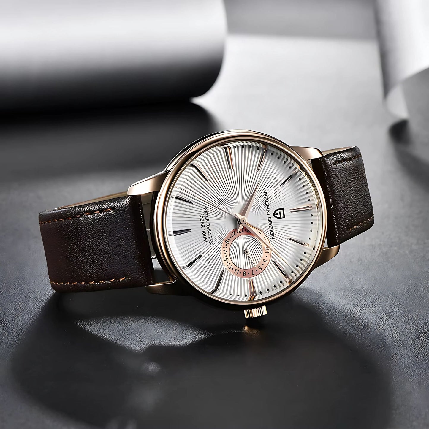 PAGANI DESIGN Gentleman 40mm Quartz Watch – Elegant Men's Watch in Stainless Steel, Seiko VH65