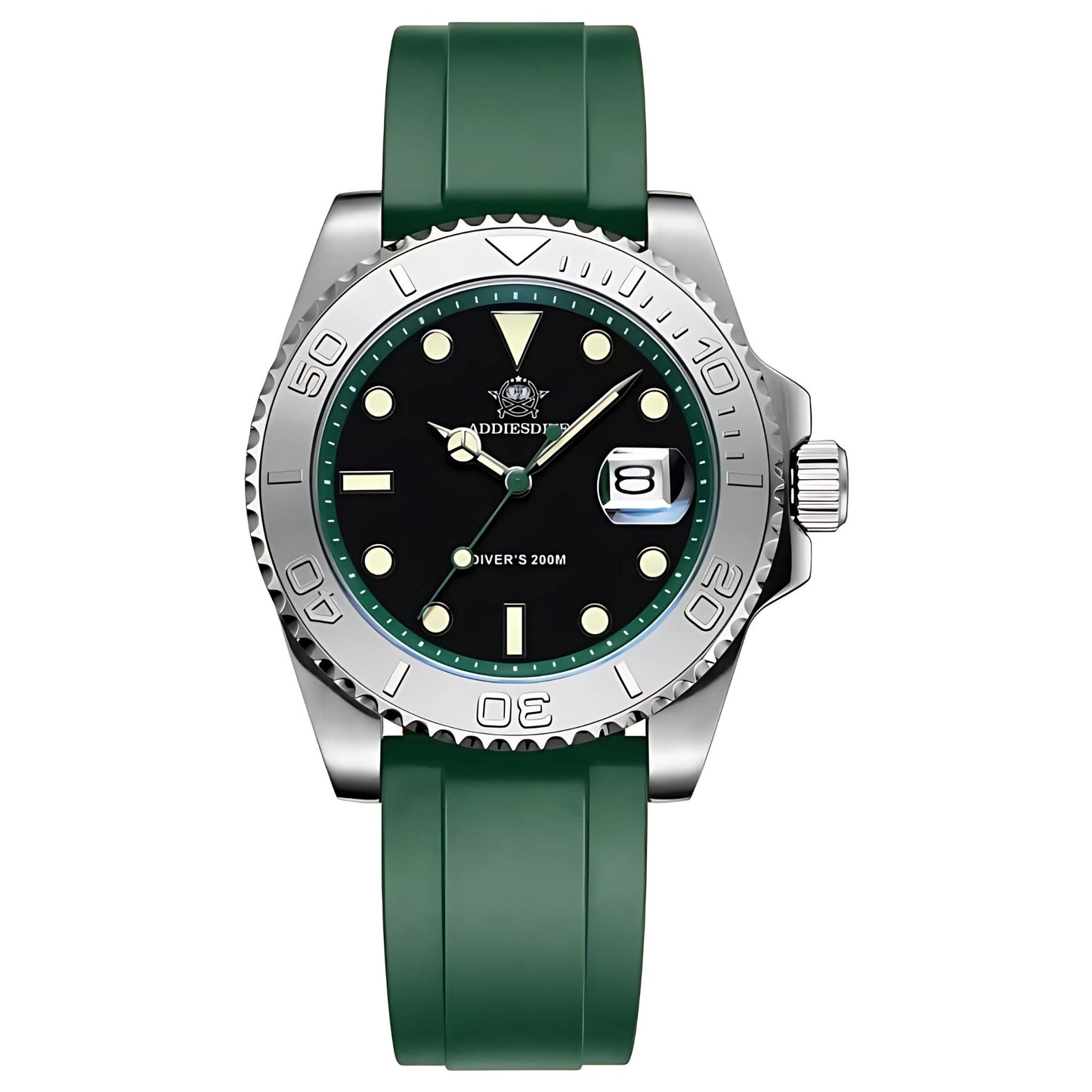 ADDIESDIVE Fjord Diver 41mm Quartz Watch - Sporty Men's Watch in Stainless Steel, Diving Style