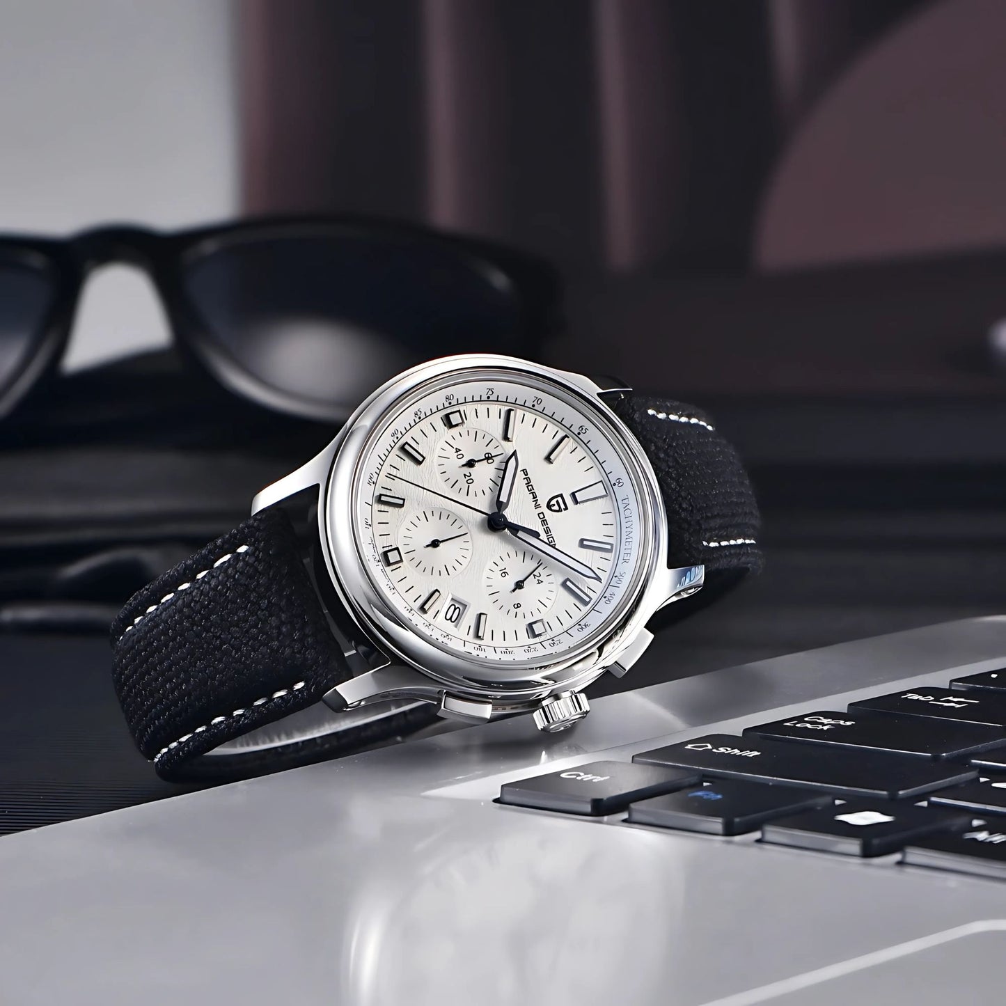 PAGANI DESIGN ChronoMaster 40mm Quartz Watch – Stylish Men's Watch with Sapphire Glass & Chronograph