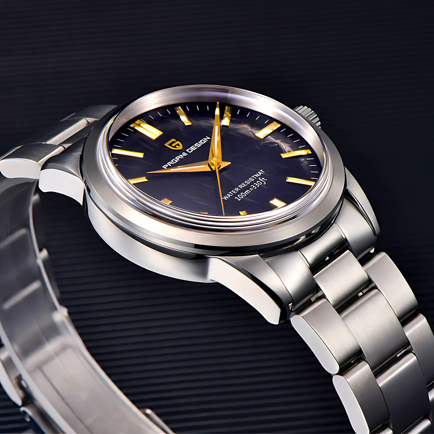 PAGANI DESIGN Signature 40mm Quartz Watch – Elegant Men's Watch in Stainless Steel