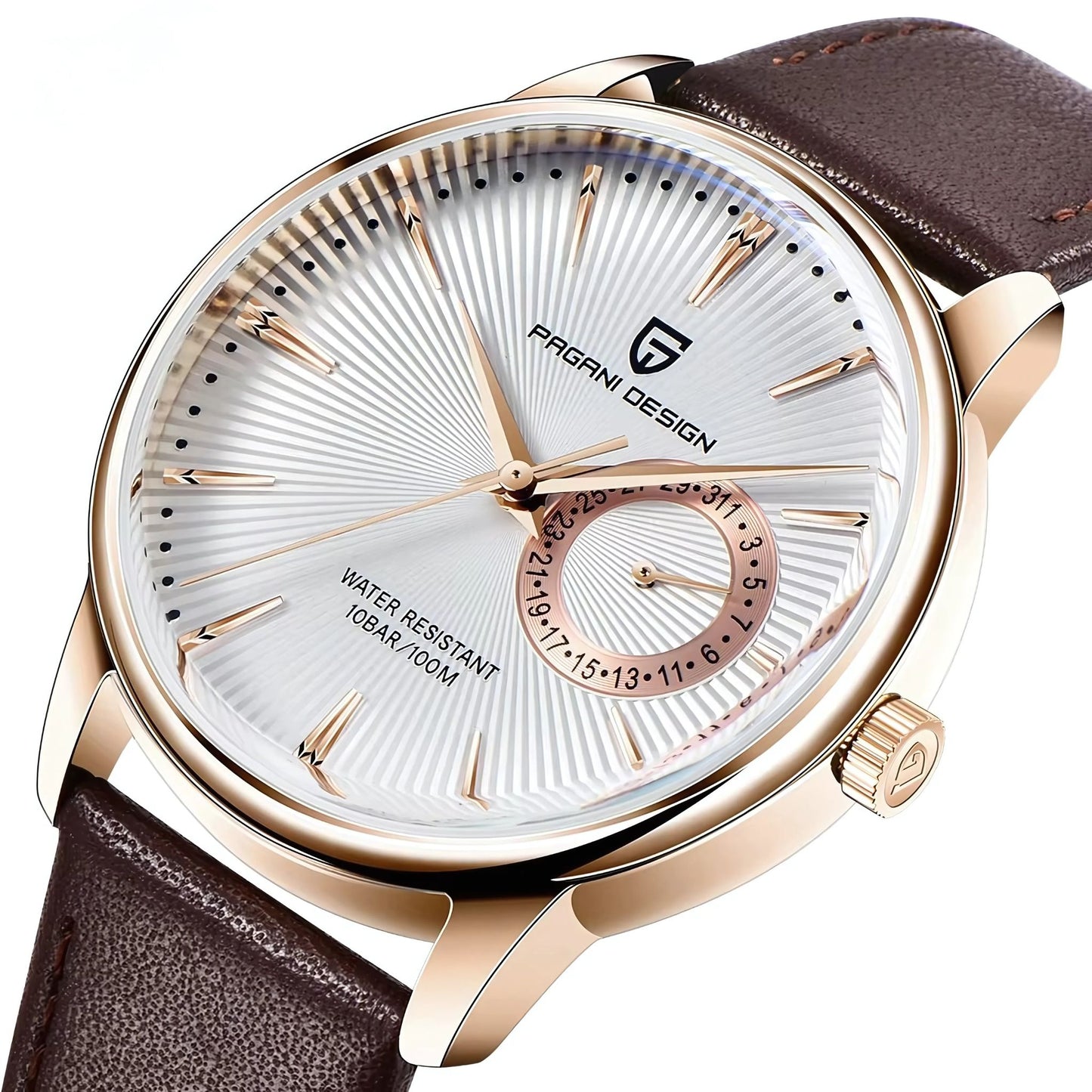 PAGANI DESIGN Gentleman 40mm Quartz Watch – Elegant Men's Watch in Stainless Steel, Seiko VH65