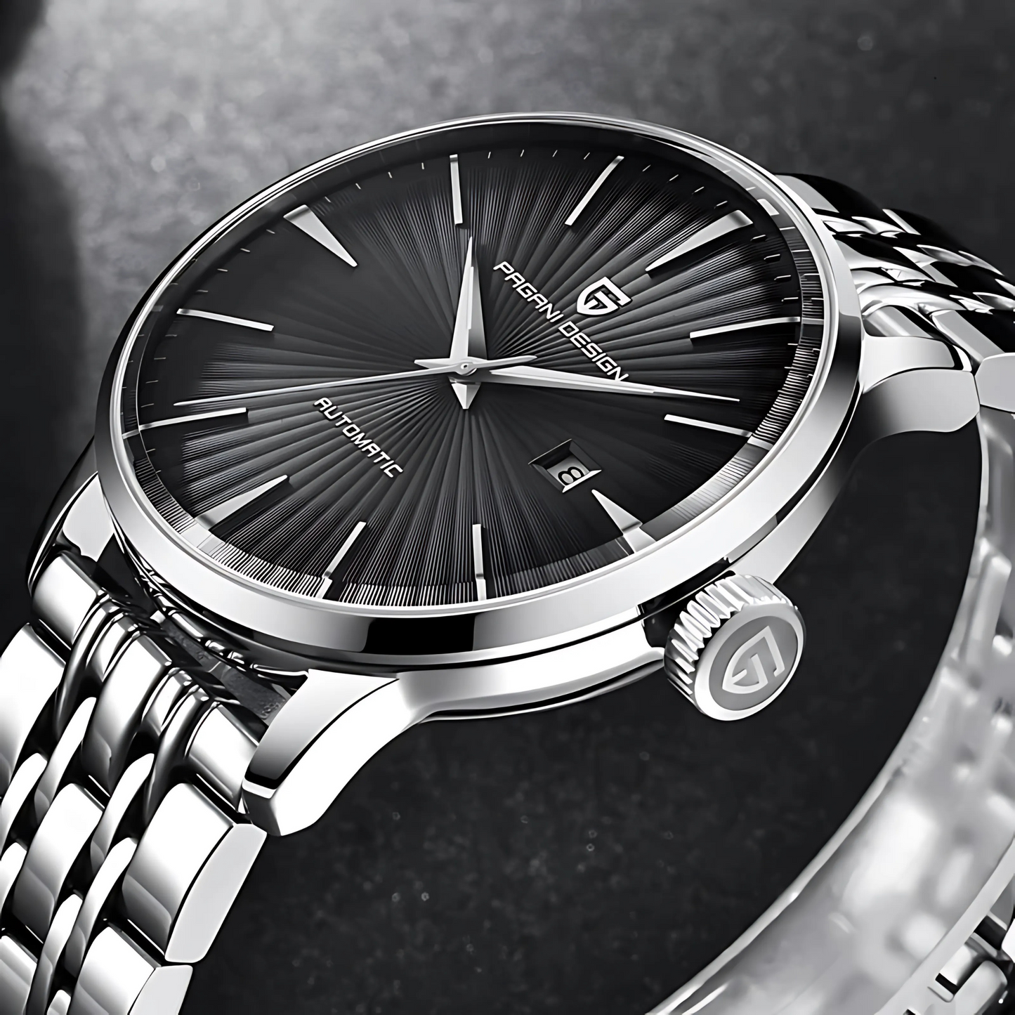 PAGANI DESIGN Classics 43mm Automatic Men's Watch – 316L Stainless Steel & Sapphire Crystal