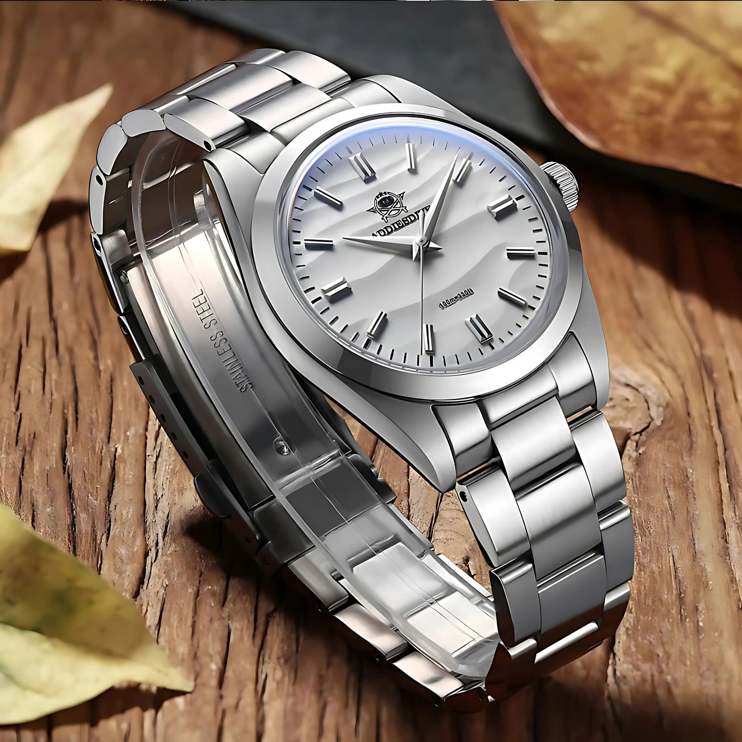 ADDIESDIVE Sahara 36mm Quartz Watch – Elegant Men's Watch in Stainless Steel with Sand Texture