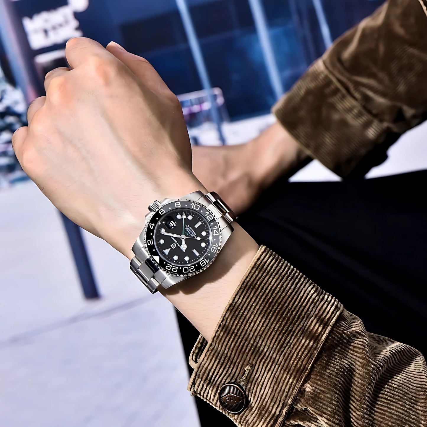 PAGANI DESIGN Horizon GMT 40mm - Automatic Men's Watch, Stainless Steel