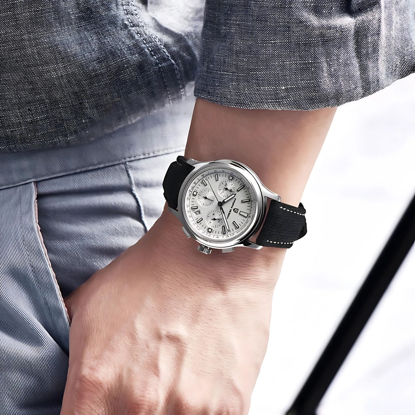 PAGANI DESIGN ChronoMaster 40mm Quartz Watch – Stylish Men's Watch with Sapphire Glass & Chronograph