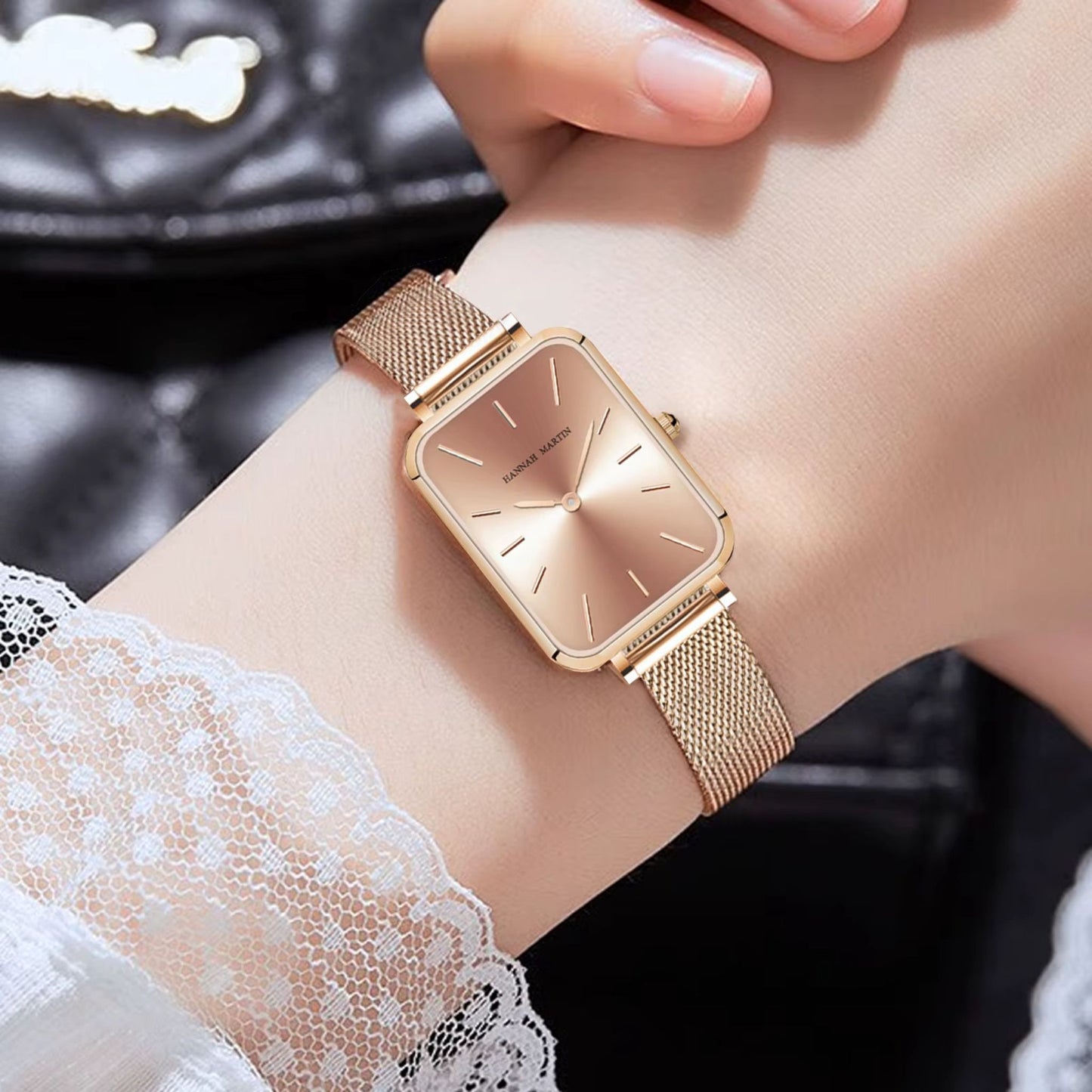 HANNAH MARTIN Quartz Watch – Minimalist Women's Watch in Thin Design & Stainless Steel