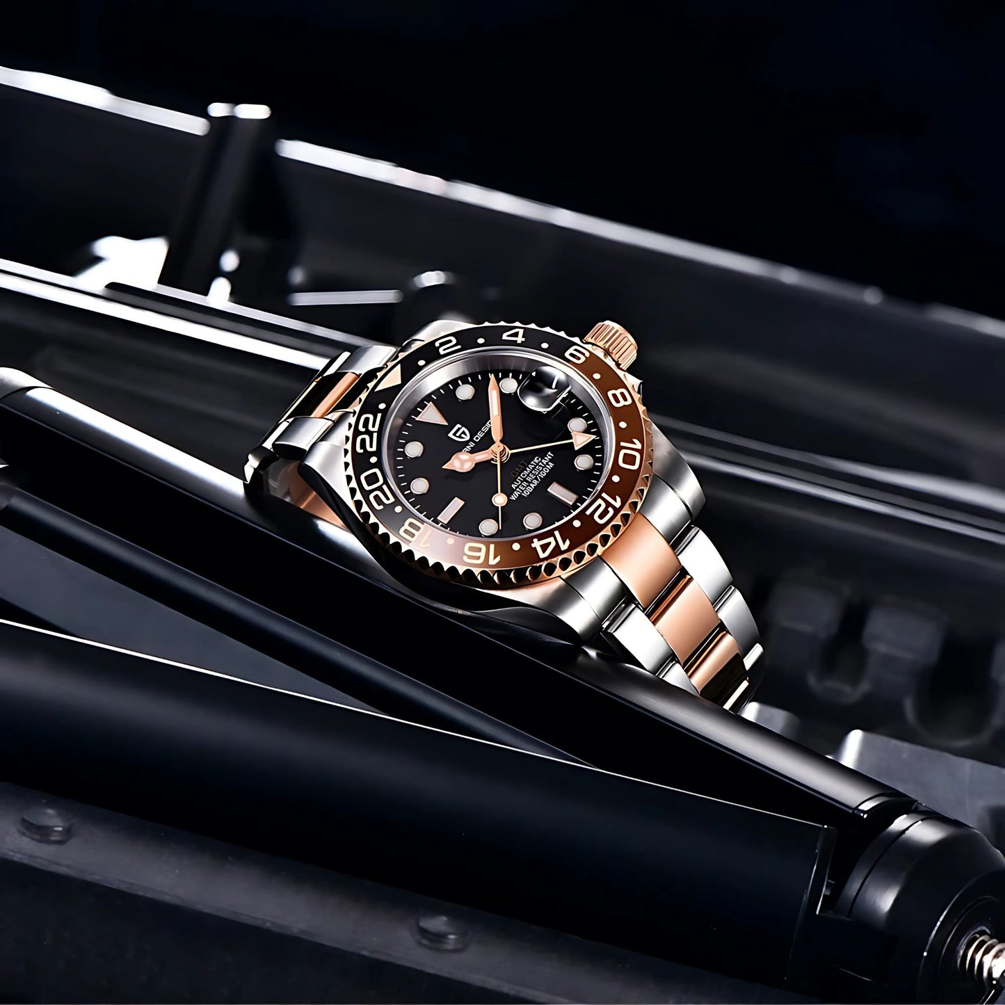 PAGANI DESIGN Horizon GMT 40mm - Automatic Men's Watch, Stainless Steel