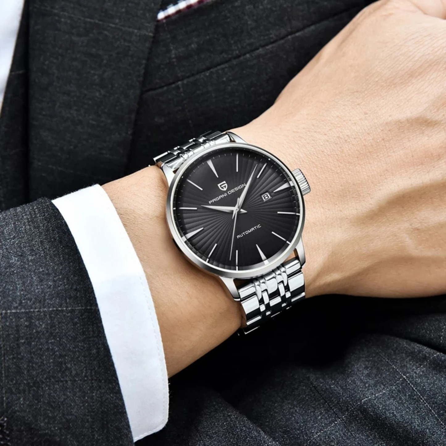 PAGANI DESIGN Classics 43mm Automatic Men's Watch – 316L Stainless Steel & Sapphire Crystal