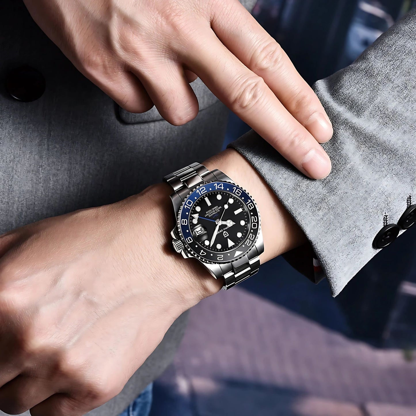 PAGANI DESIGN Horizon GMT 40mm - Automatic Men's Watch, Stainless Steel