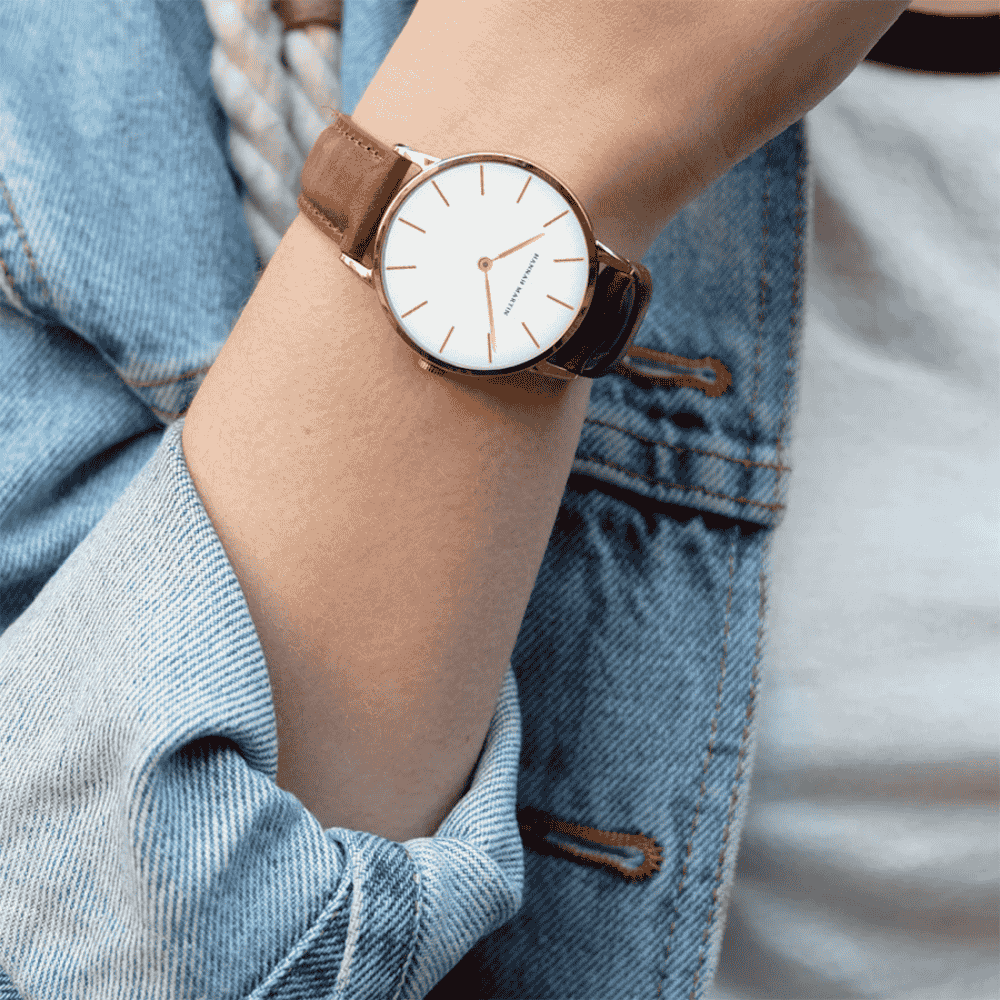 HANNAH MARTIN Signature 36mm Quartz Watch – Elegant Ladies Watch in Stainless Steel