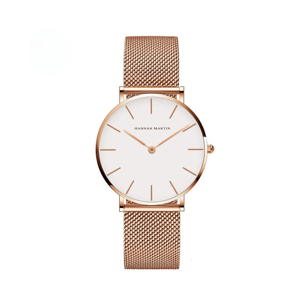 HANNAH MARTIN Elegance 36mm Quartz Watch – Stylish Women's Watch in Stainless Steel with Minimalist Design
