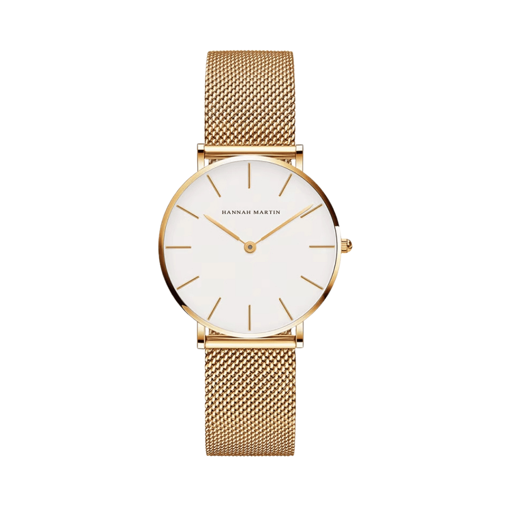 HANNAH MARTIN Elegance 36mm Quartz Watch – Stylish Women's Watch in Stainless Steel with Minimalist Design