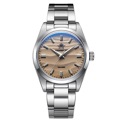 ADDIESDIVE Sahara 36mm Quartz Watch – Elegant Men's Watch in Stainless Steel with Sand Texture