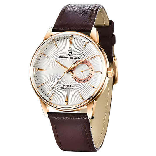 PAGANI DESIGN Gentleman 40mm Quartz Watch – Elegant Men's Watch in Stainless Steel, Seiko VH65