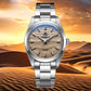 ADDIESDIVE Sahara 36mm Quartz Watch – Elegant Men's Watch in Stainless Steel with Sand Texture