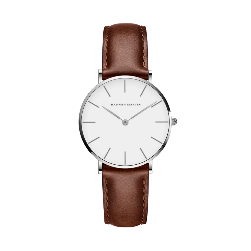 HANNAH MARTIN Signature 36mm Quartz Watch – Elegant Ladies Watch in Stainless Steel