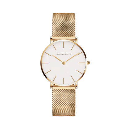 HANNAH MARTIN Elegance 36mm Quartz Watch – Stylish Women's Watch in Stainless Steel with Minimalist Design