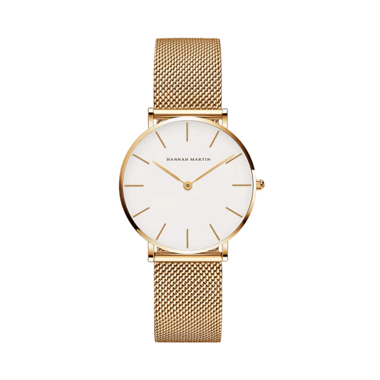 HANNAH MARTIN Elegance 36mm Quartz Watch – Stylish Women's Watch in Stainless Steel with Minimalist Design